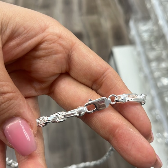 New Real 925 Sterling Silver figarope Milano Bracelet in 5.7mm in 8 8.5 9 - Picture 6 of 8